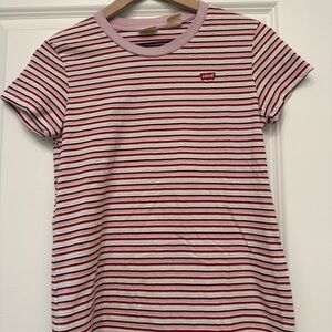 Levi's Red and White Striped Tee